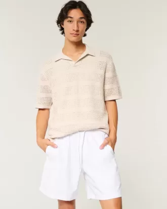 Above-the-Knee Linen-Blend Shorts