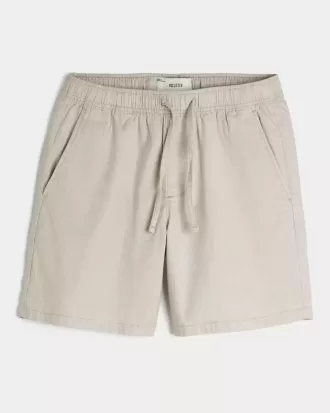 Above-the-Knee Linen-Blend Shorts