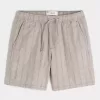 Above-the-Knee Linen-Blend Shorts