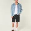 Above-the-Knee Loose Denim Shorts