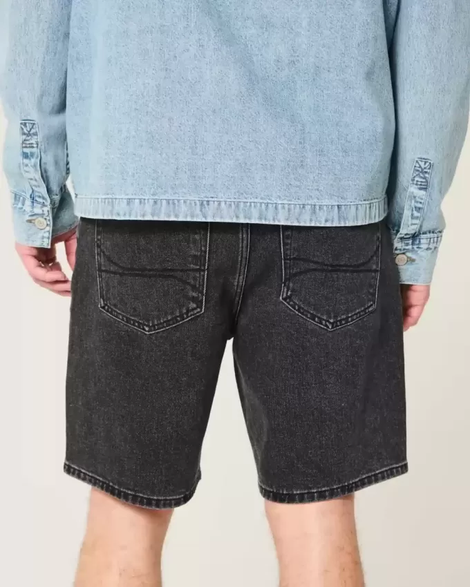 Above-the-Knee Loose Denim Shorts