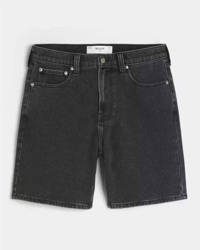 Above-the-Knee Loose Denim Shorts