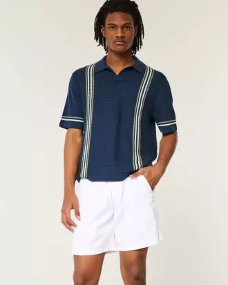 Above-the-Knee Seersucker Shorts