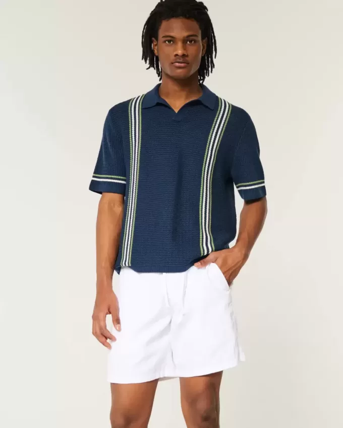 Above-the-Knee Seersucker Shorts