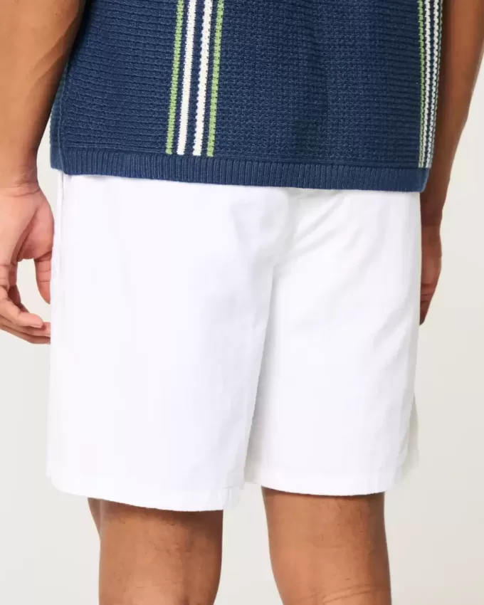 Above-the-Knee Seersucker Shorts