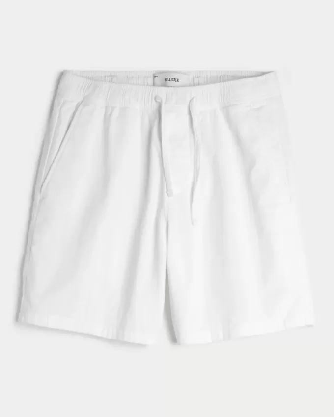 Above-the-Knee Seersucker Shorts