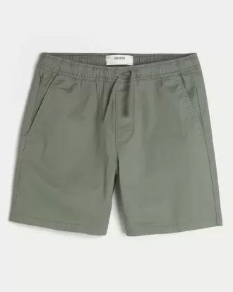 Above-the-Knee Twill Pull-On Shorts