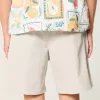Above-the-Knee Twill Pull-On Shorts