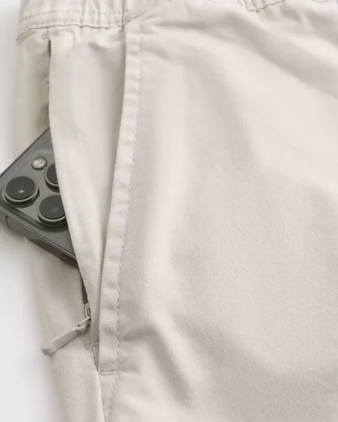 Above-the-Knee Twill Pull-On Shorts