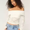 All-Over Lace Off-the-Shoulder Top