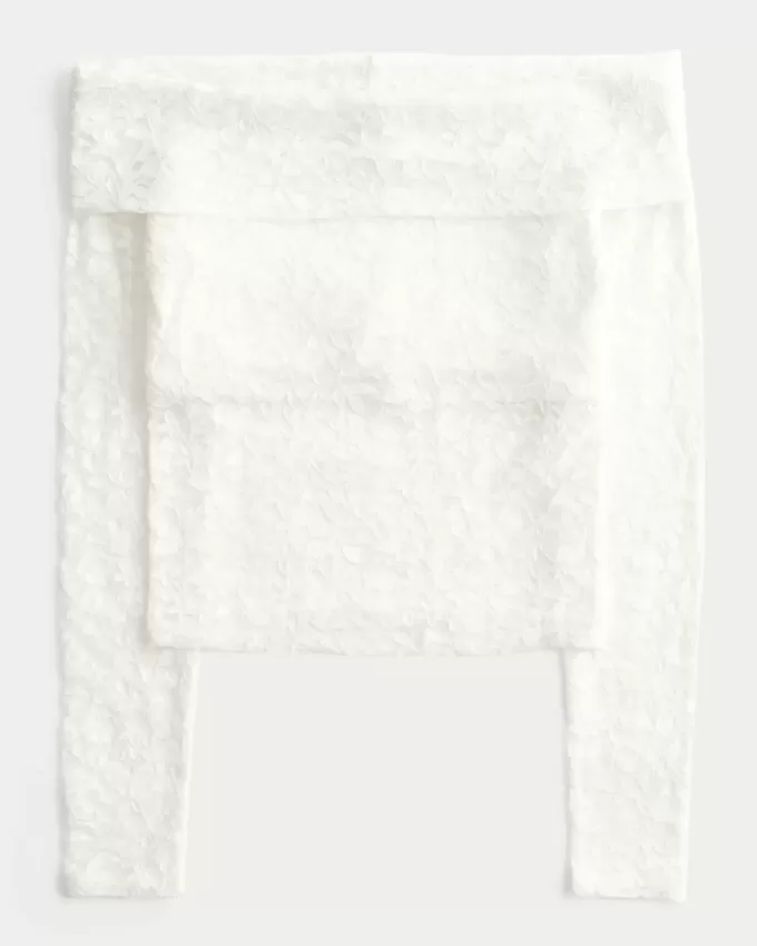 All-Over Lace Off-the-Shoulder Top