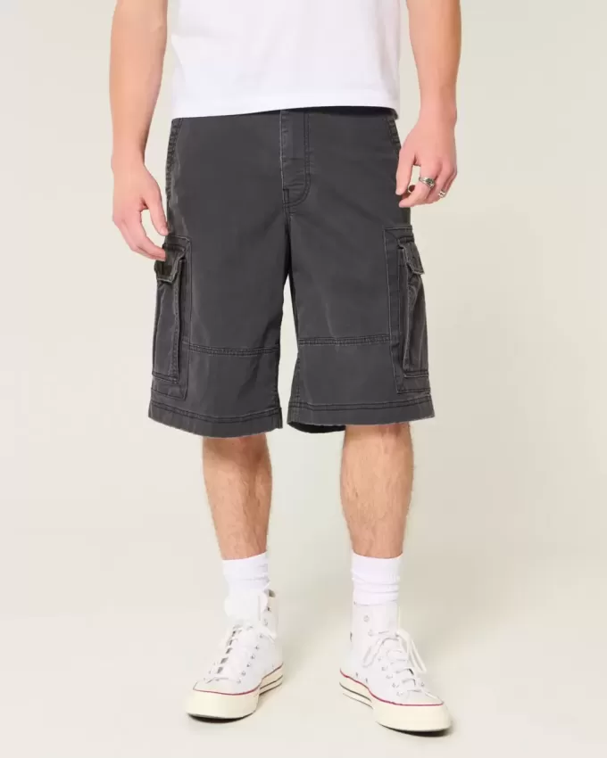 At-the-Knee Baggy Cargo Shorts