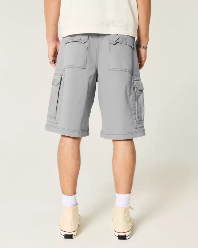 At-the-Knee Baggy Cargo Shorts