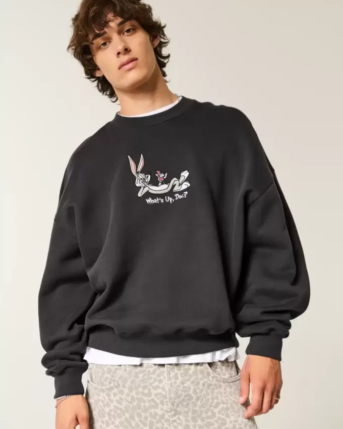 Baggy Cinch Bugs Bunny Graphic Crew Sweatshirt