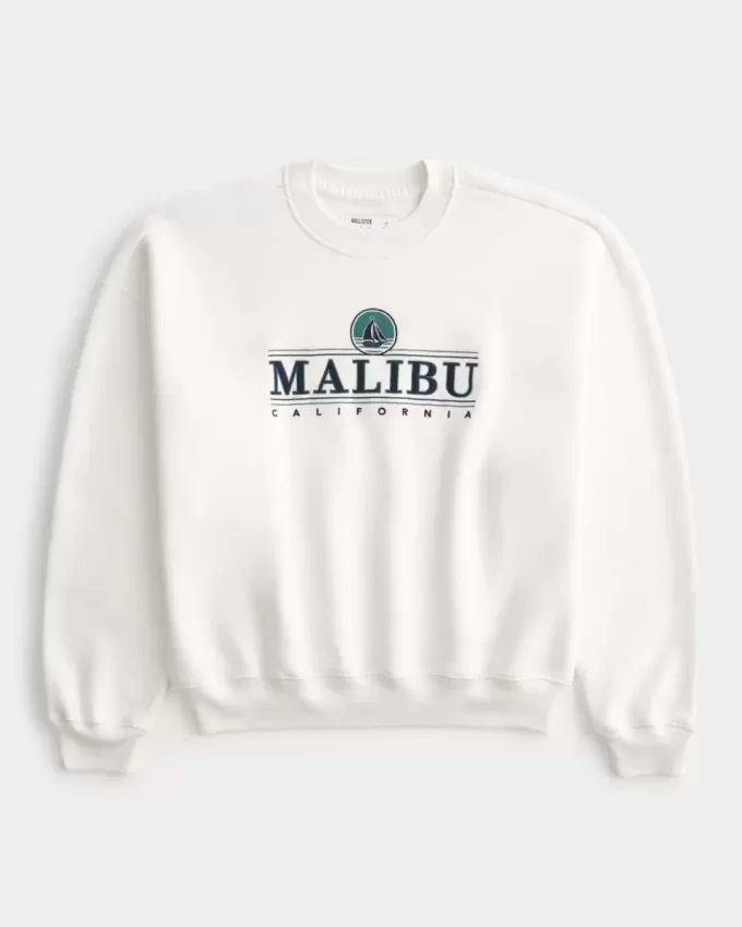Baggy Cinch Malibu Graphic Crew Sweatshirt