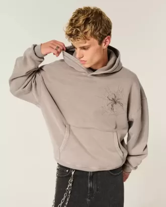 Baggy Cinch Spider Graphic Hoodie