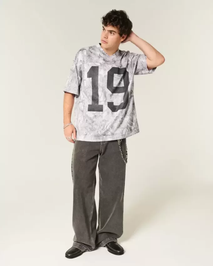 Baggy Graphic Camo Jersey