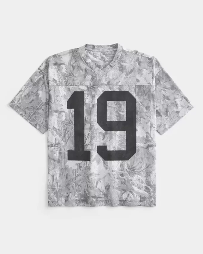 Baggy Graphic Camo Jersey