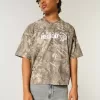 Baggy Heavyweight Crop Dodge Graphic Camo Tee
