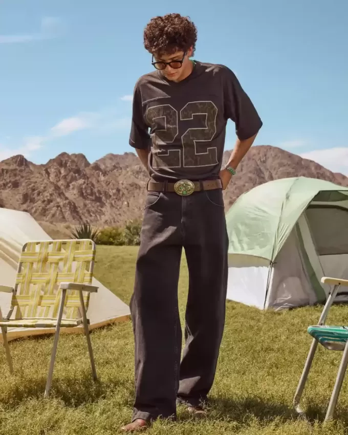 Baggy Pattern Graphic Jersey