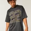 Baggy Pattern Graphic Jersey
