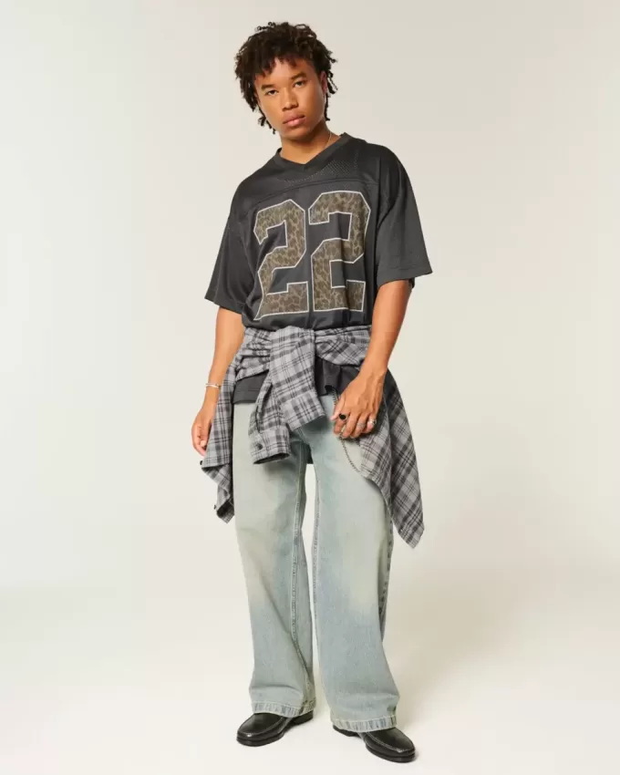 Baggy Pattern Graphic Jersey