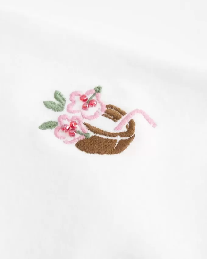 Beaded Graphic Halter Top