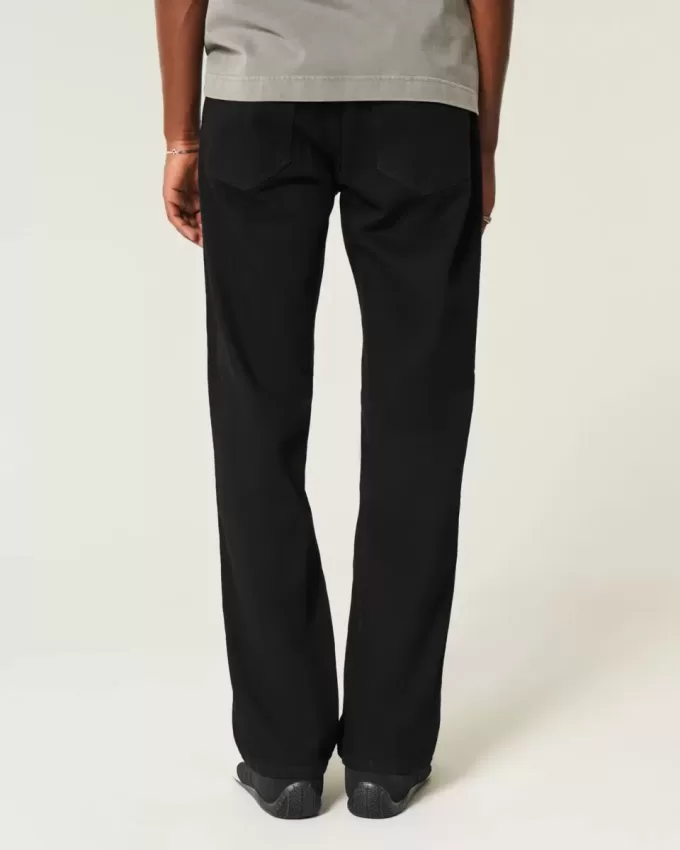 Black No Fade Straight Jeans