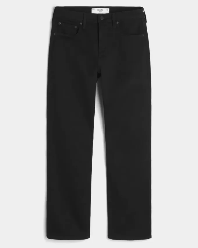 Black No Fade Straight Jeans