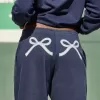 Bow Graphic Baggy Sweatpants