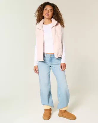 Bow Pattern Puffer Vest