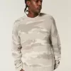 Boxy Camo Crew Sweater