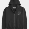 Boxy Class of 26 Graphic Zip-Up Hoodie
