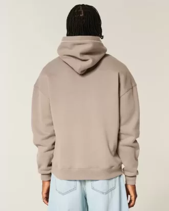 Boxy Contrast Stitch Hoodie