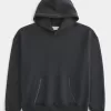 Boxy Contrast Stitch Hoodie