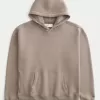 Boxy Contrast Stitch Hoodie