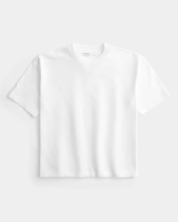 Boxy Crop Heavyweight Crew T-Shirt