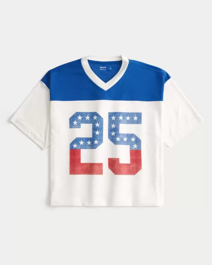 Boxy Crop Number Graphic Jersey