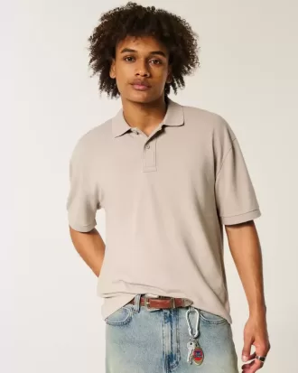 Boxy Crop Washed Polo