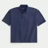 Boxy Crop Washed Polo