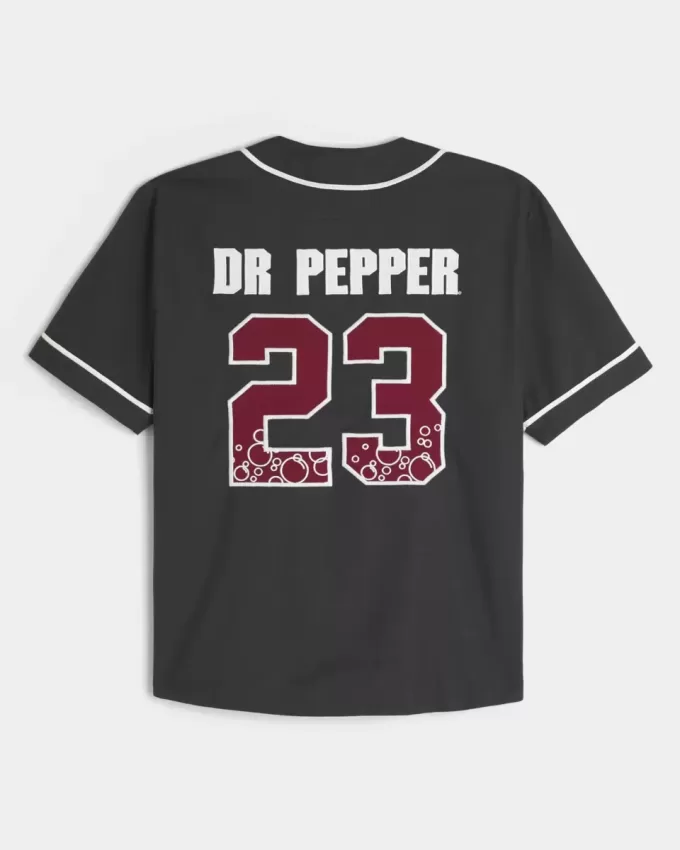 Boxy Dr Pepper Graphic Baseball Jersey