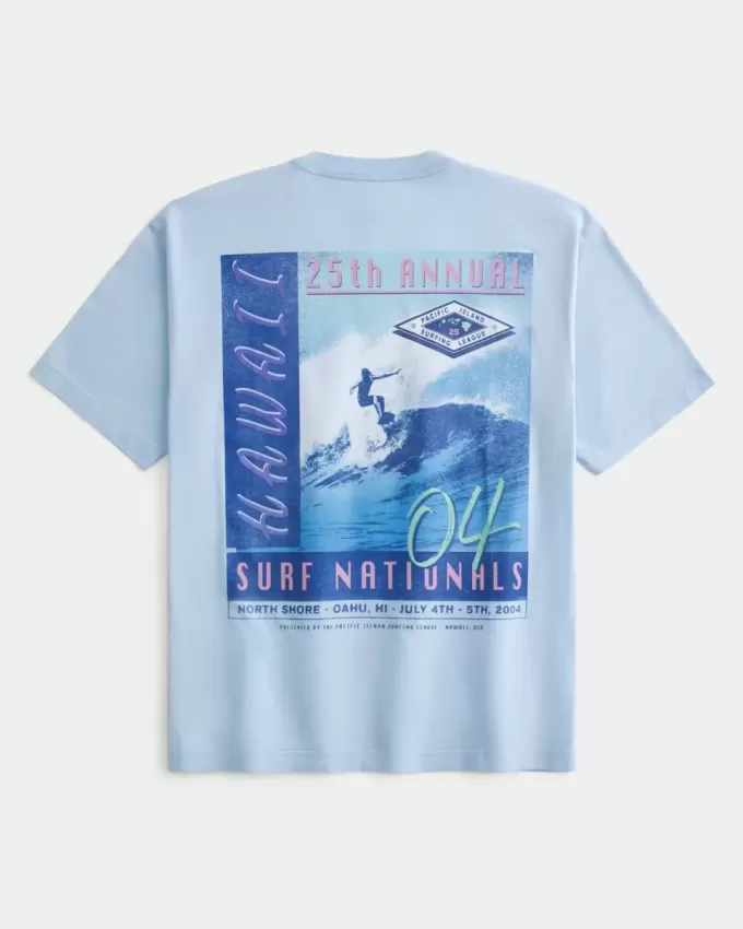 Boxy Hawaii Surf Graphic Tee