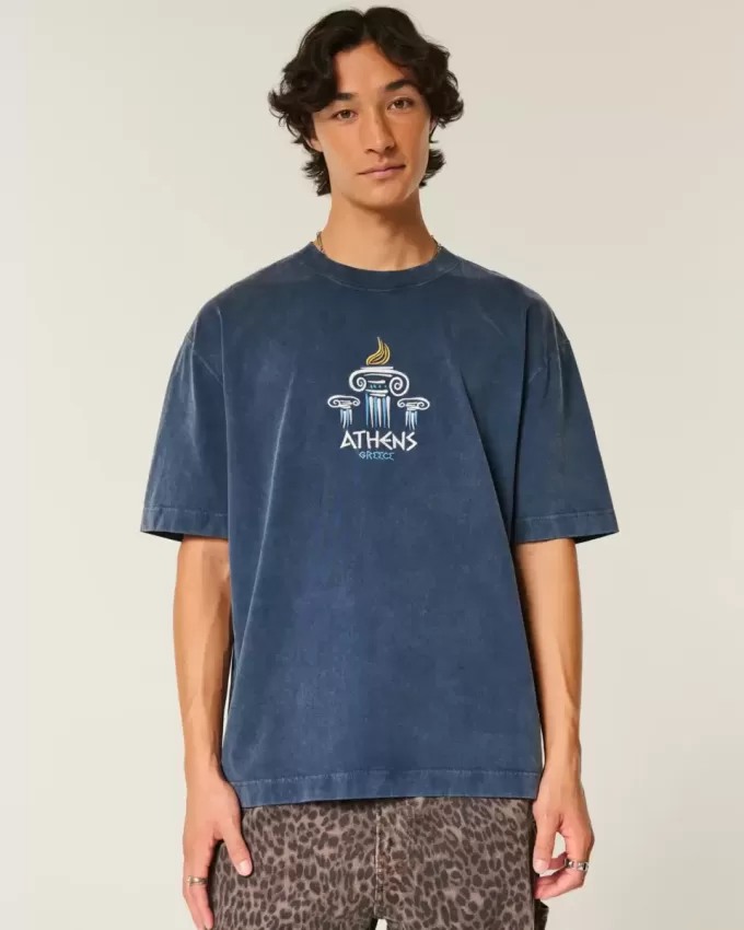 Boxy Heavyweight Athens Graphic Tee