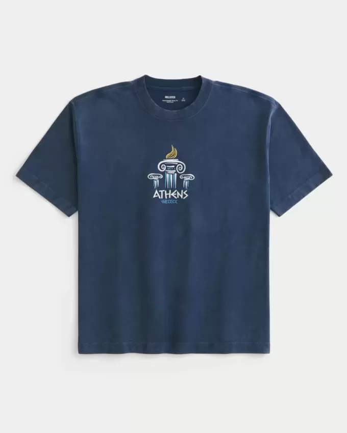 Boxy Heavyweight Athens Graphic Tee