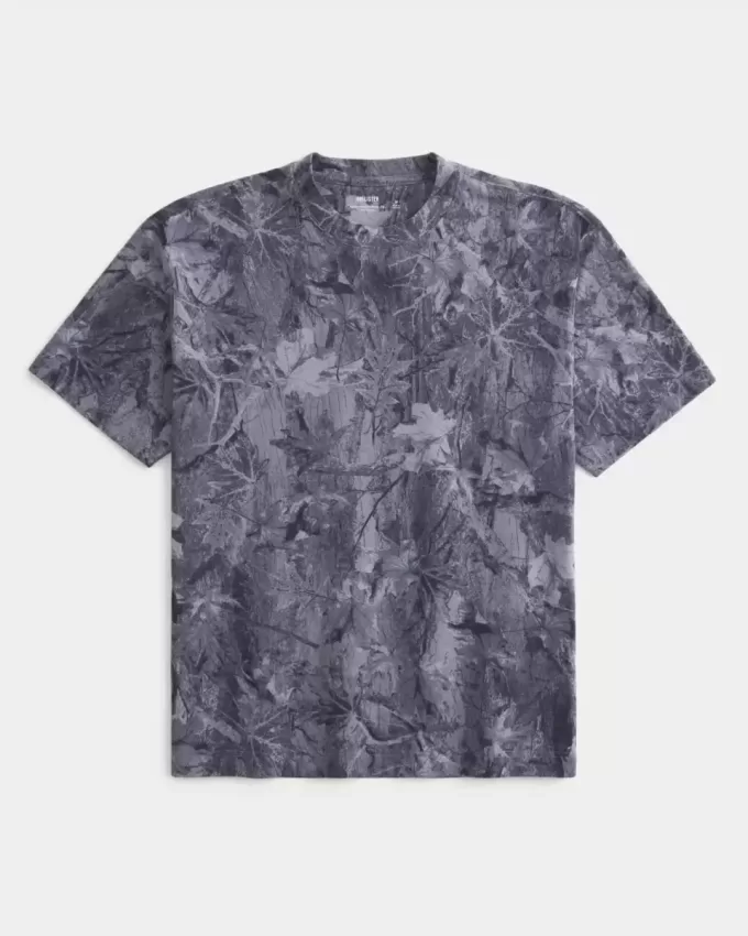Boxy Heavyweight Camo Crew T-Shirt