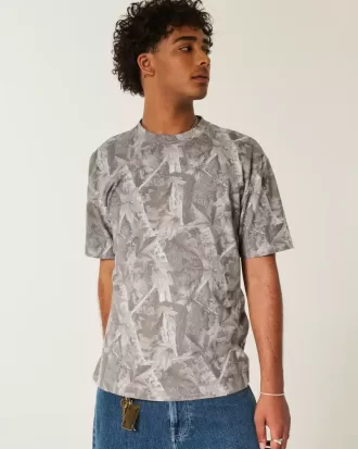 Boxy Heavyweight Camo Crew T-Shirt