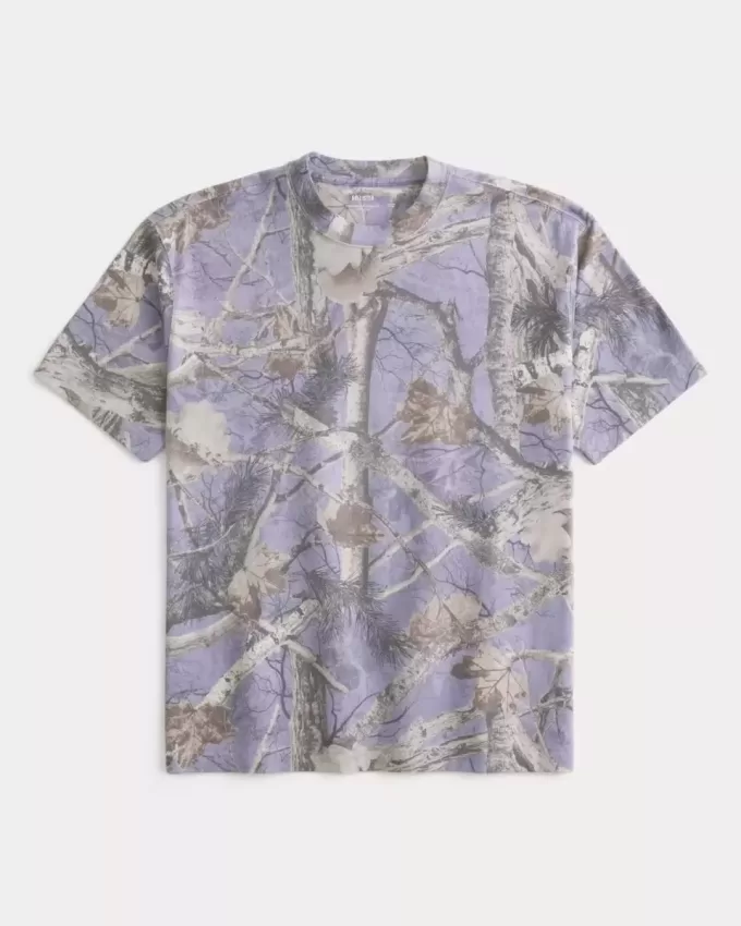 Boxy Heavyweight Camo Crew T-Shirt