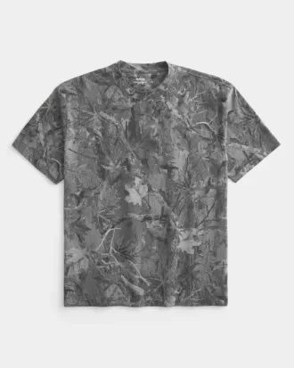 Boxy Heavyweight Camo Crew T-Shirt