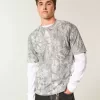 Boxy Heavyweight Camo Crew T-Shirt