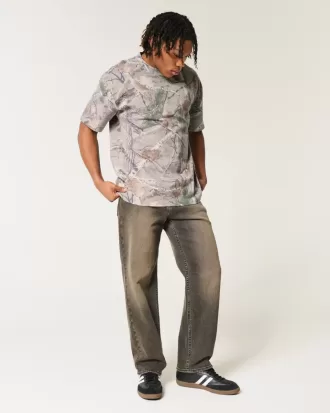 Boxy Heavyweight Camo Crew T-Shirt